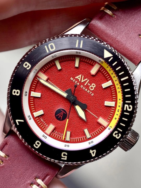 orologio uomo AVI-8 AV-4103-04 Tuskegee Airmen Limited Edition Mens Watch 40mm 5ATM