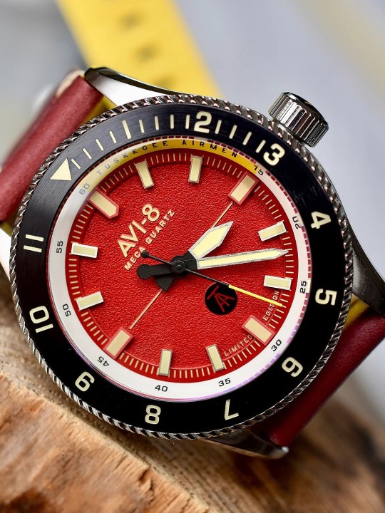 orologio uomo AVI-8 AV-4103-04 Tuskegee Airmen Limited Edition Mens Watch 40mm 5ATM