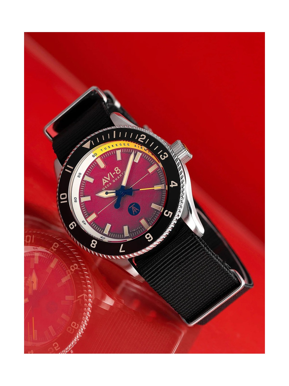 orologio uomo AVI-8 AV-4103-04 Tuskegee Airmen Limited Edition Mens Watch 40mm 5ATM