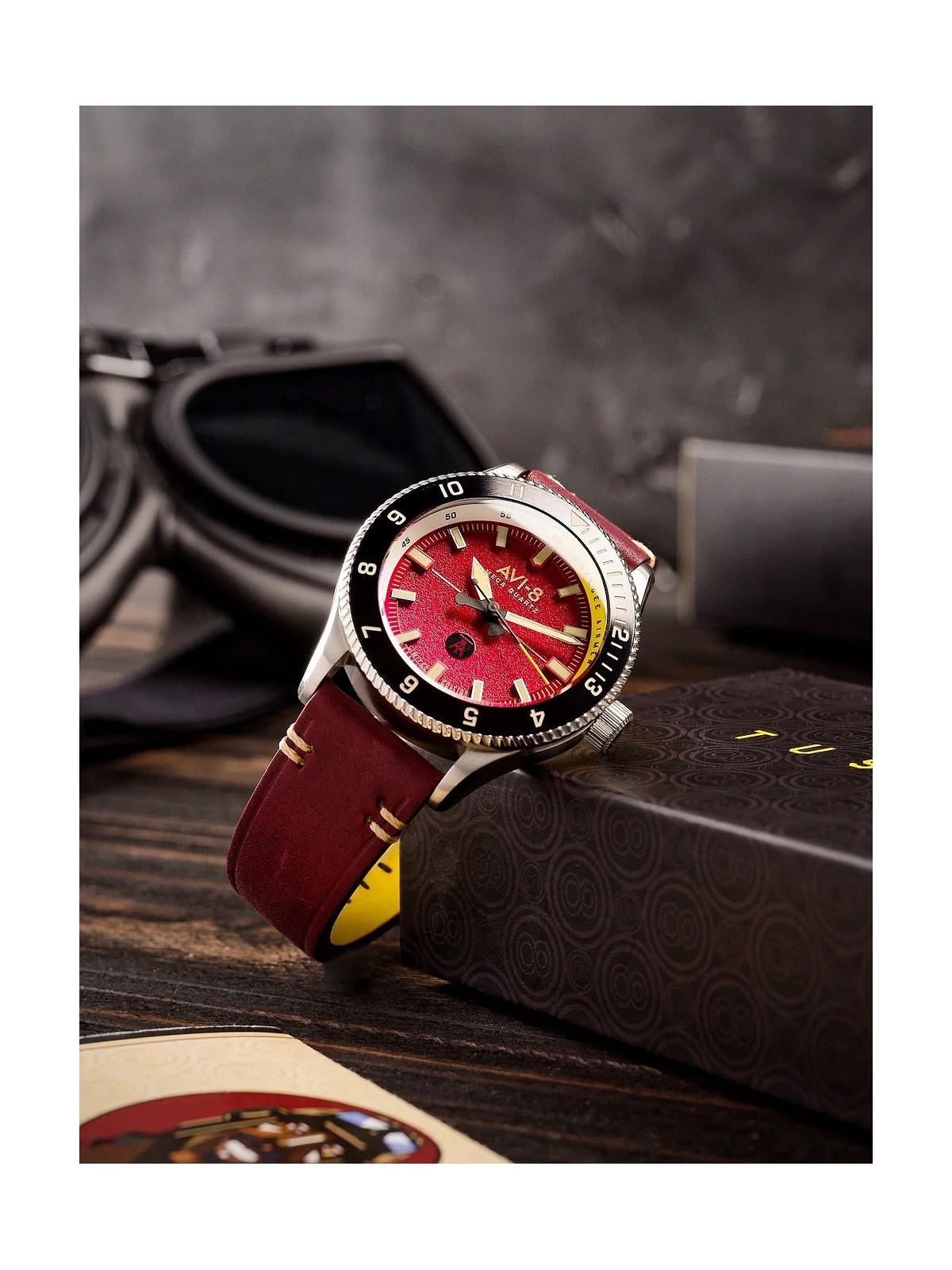 orologio uomo AVI-8 AV-4103-04 Tuskegee Airmen Limited Edition Mens Watch 40mm 5ATM