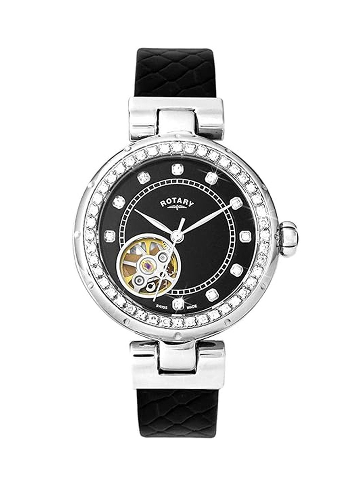 orologio donna Rotary LS003/A/13 Skeleton Ladies Watch Automatic 34mm 5ATM