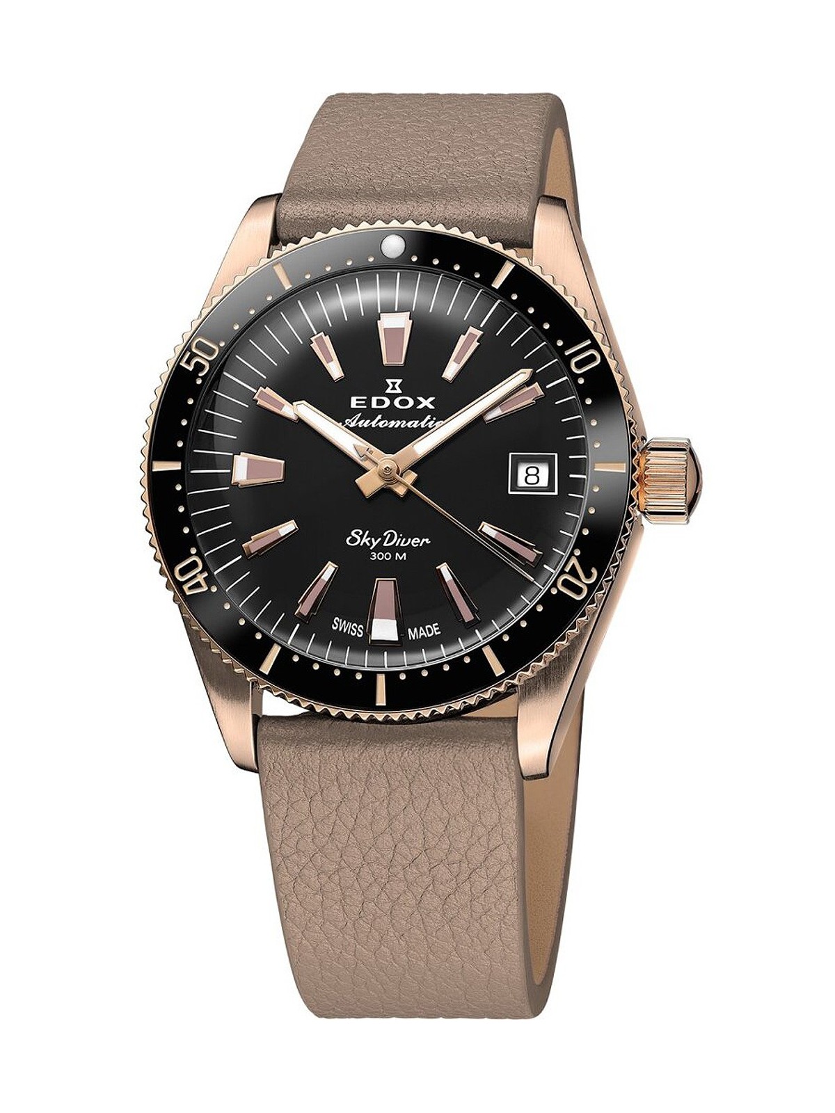 orologio donna Edox 80131-37RNC-NI Skydiver Automatic + 2nd strap Ladies Watch 38mm 30ATM