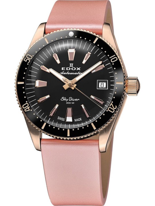 orologio donna Edox 80131-37RNC-NI Skydiver Automatic + 2nd strap Ladies Watch 38mm 30ATM
