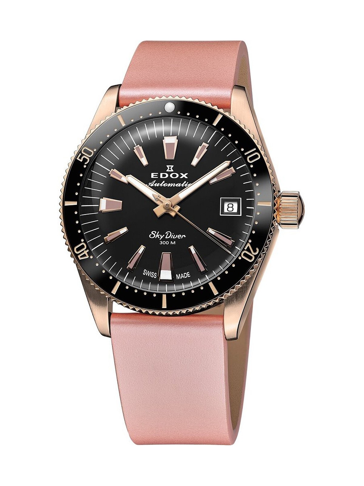 orologio donna Edox 80131-37RNC-NI Skydiver Automatic + 2nd strap Ladies Watch 38mm 30ATM