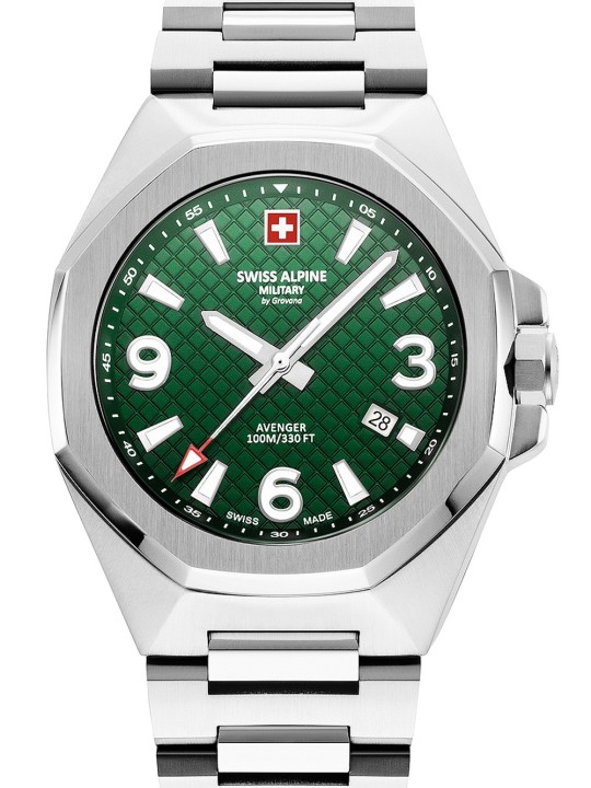 orologio uomo Swiss Alpine Military 7005.1134 Typhoon Mens Watch 42mm 10ATM