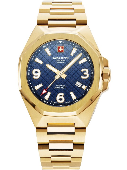 orologio uomo Swiss Alpine Military 7005.1115 Typhoon Mens Watch 42mm 10ATM