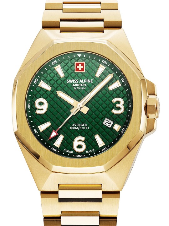 orologio uomo Swiss Alpine Military 7005.1114 Typhoon Mens Watch 42mm 10ATM