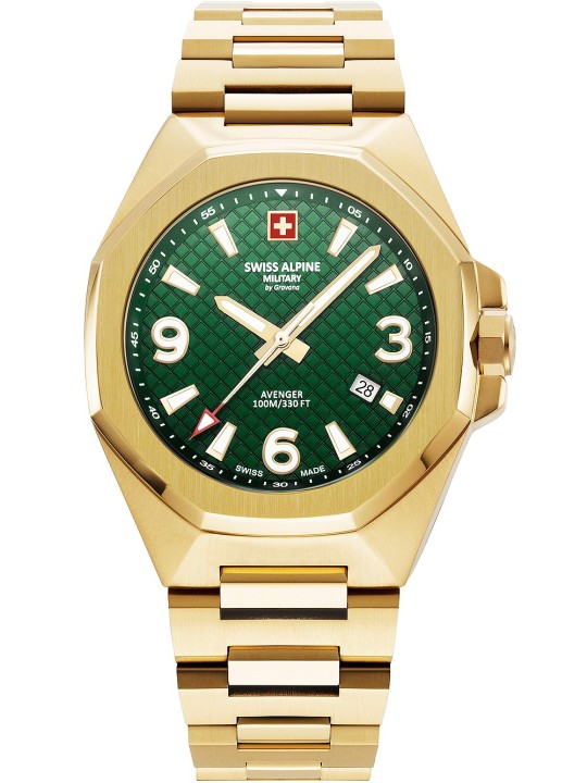 orologio uomo Swiss Alpine Military 7005.1114 Typhoon Mens Watch 42mm 10ATM