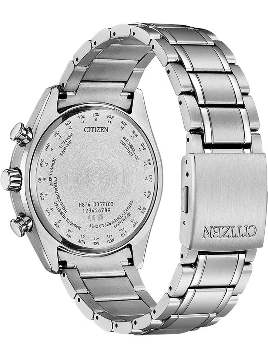 orologio uomo Citizen BY1010-81H Eco-Drive Moon Phase Titanium Radio Contr. Mens Watch