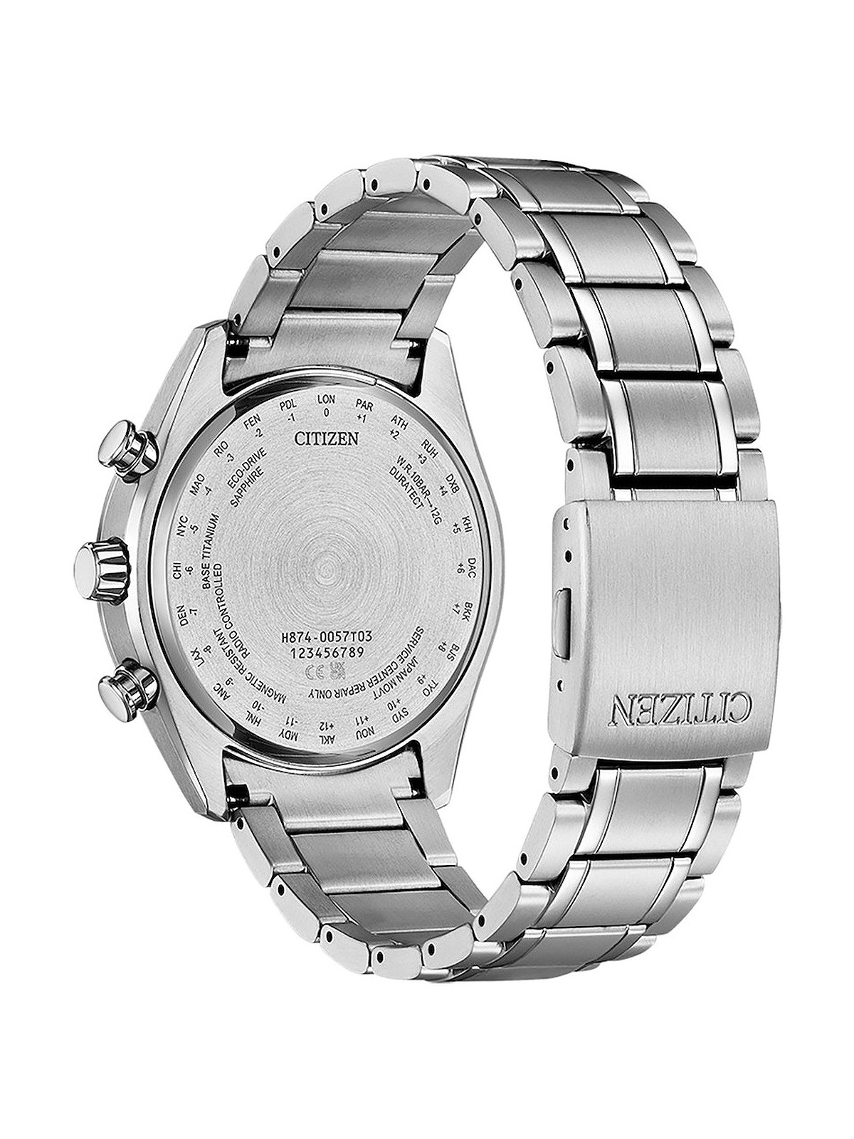 orologio uomo Citizen BY1010-81H Eco-Drive Moon Phase Titanium Radio Contr. Mens Watch