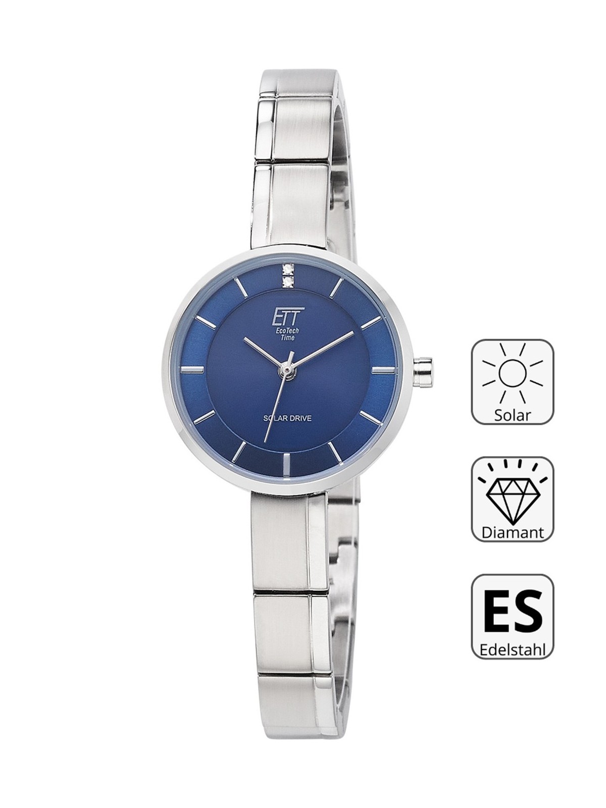 orologio donna ETT ELS-12149-32M Diamond Lady Solar Drive Ladies Watch 28mm 5ATM