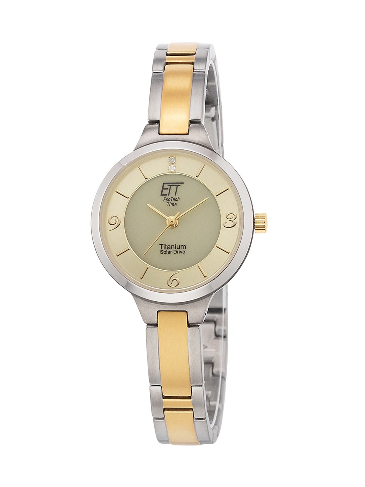 orologio donna ETT ELS-12148-61M Diamond Lady Solar Drive Titan Ladies Watch 28mm 5ATM