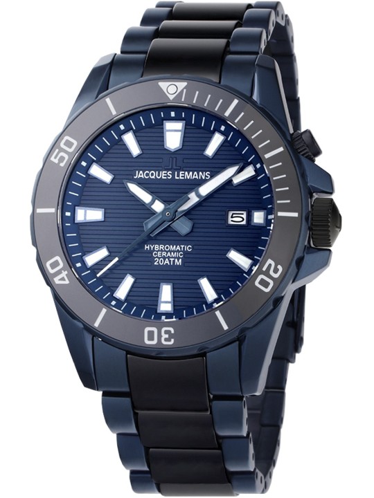 orologio uomo Jacques Lemans 1-2222B Hybromatic Mens Watch 42mm 20ATM