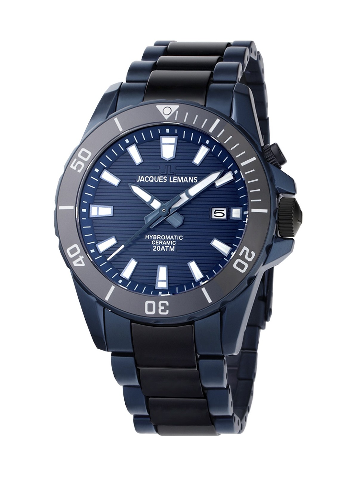orologio uomo Jacques Lemans 1-2222B Hybromatic Mens Watch 42mm 20ATM