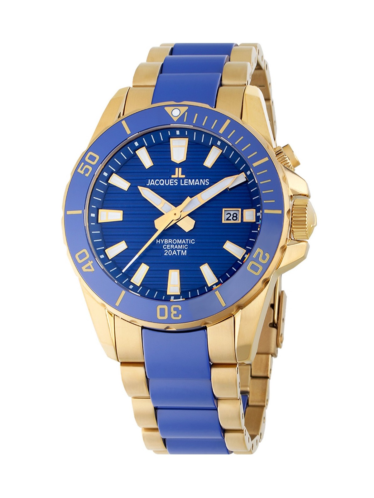 orologio uomo Jacques Lemans 1-2222E Hybromatic Mens Watch 42mm 20ATM
