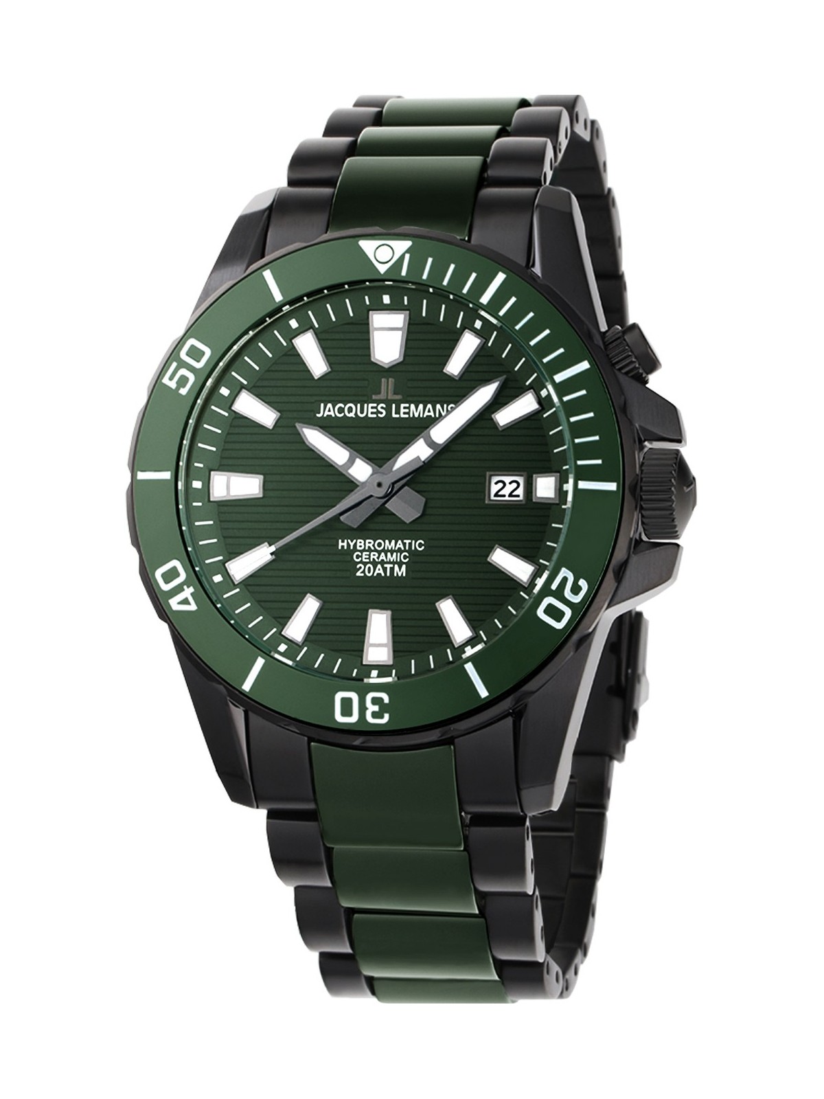 orologio uomo Jacques Lemans 1-2222F Hybromatic Mens Watch 42mm 20ATM