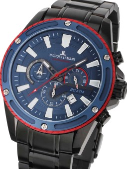 orologio uomo Jacques Lemans 1-2141G Liverpool Chronograph Mens Watch 48mm 20ATM