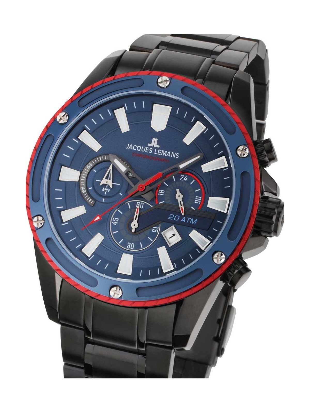 orologio uomo Jacques Lemans 1-2141G Liverpool Chronograph Mens Watch 48mm 20ATM