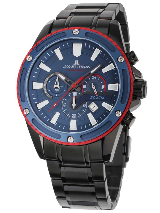 orologio uomo Jacques Lemans 1-2141G Liverpool Chronograph Mens Watch 48mm 20ATM