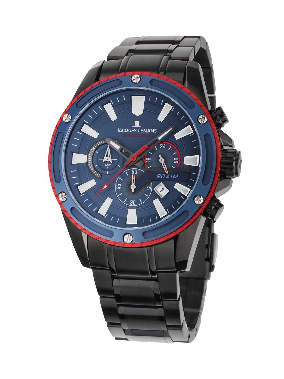 orologio uomo Jacques Lemans 1-2141G Liverpool Chronograph Mens Watch 48mm 20ATM