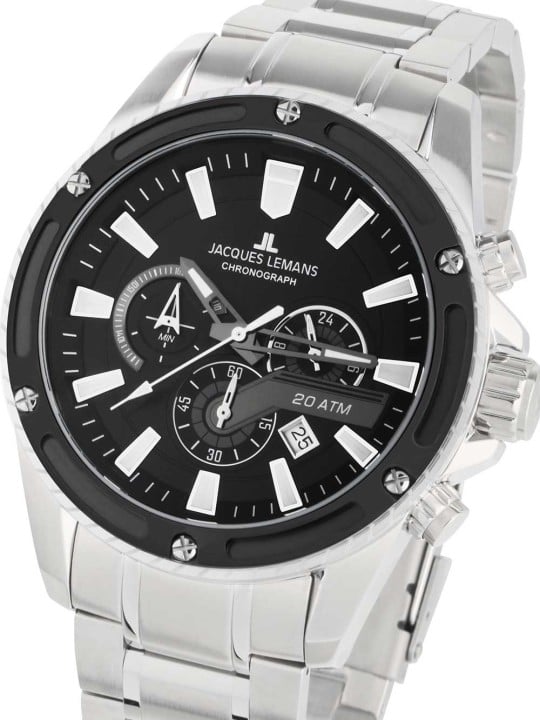 orologio uomo Jacques Lemans 1-2141E Liverpool Chronograph Mens Watch 48mm 20ATM