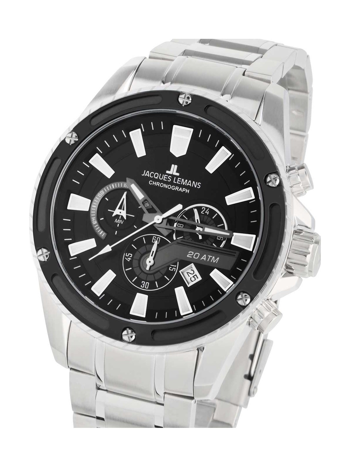orologio uomo Jacques Lemans 1-2141E Liverpool Chronograph Mens Watch 48mm 20ATM