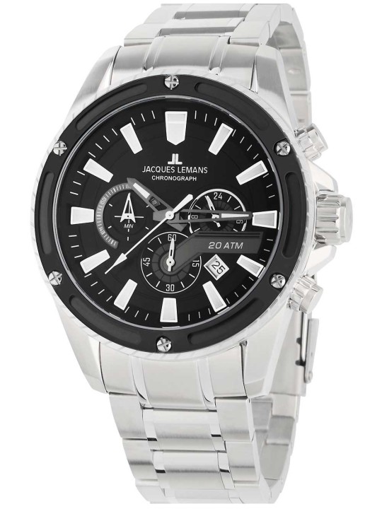 orologio uomo Jacques Lemans 1-2141E Liverpool Chronograph Mens Watch 48mm 20ATM