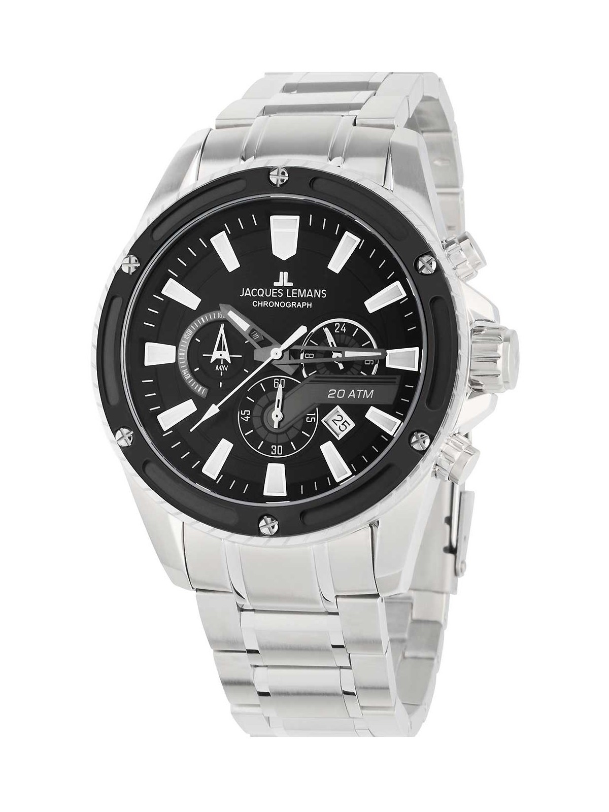 orologio uomo Jacques Lemans 1-2141E Liverpool Chronograph Mens Watch 48mm 20ATM