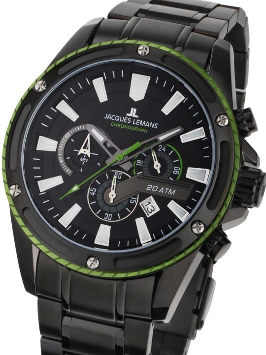 orologio uomo Jacques Lemans 1-2141H Liverpool Chronograph Mens Watch 48mm 20ATM