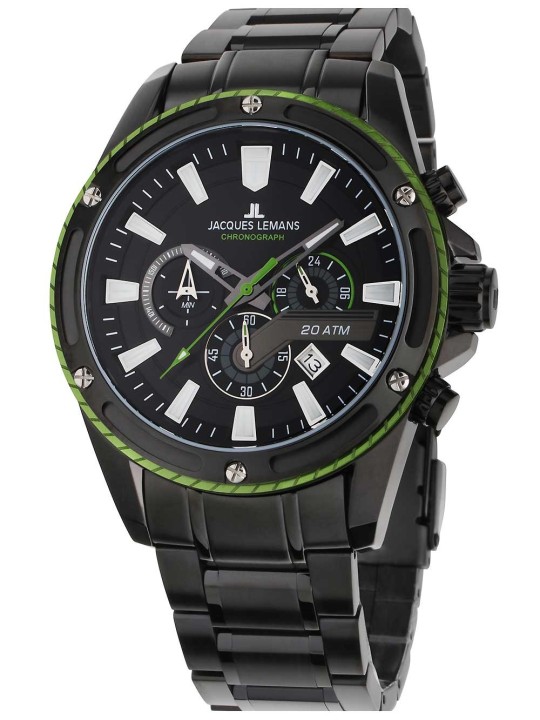 orologio uomo Jacques Lemans 1-2141H Liverpool Chronograph Mens Watch 48mm 20ATM