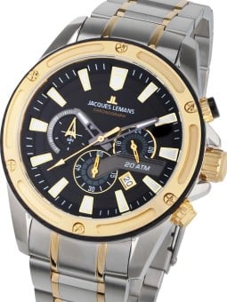 orologio uomo Jacques Lemans 1-2141I Liverpool Chronograph Mens Watch 48mm 20ATM