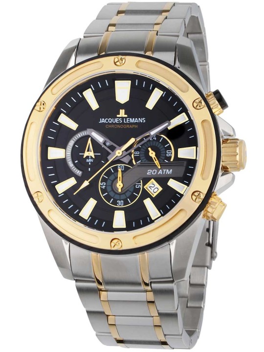 orologio uomo Jacques Lemans 1-2141I Liverpool Chronograph Mens Watch 48mm 20ATM