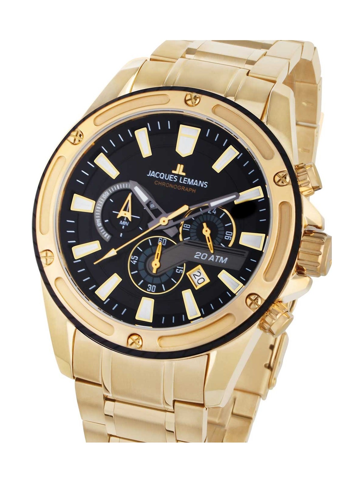 orologio uomo Jacques Lemans 1-2141J Liverpool Chronograph Mens Watch 48mm 20ATM