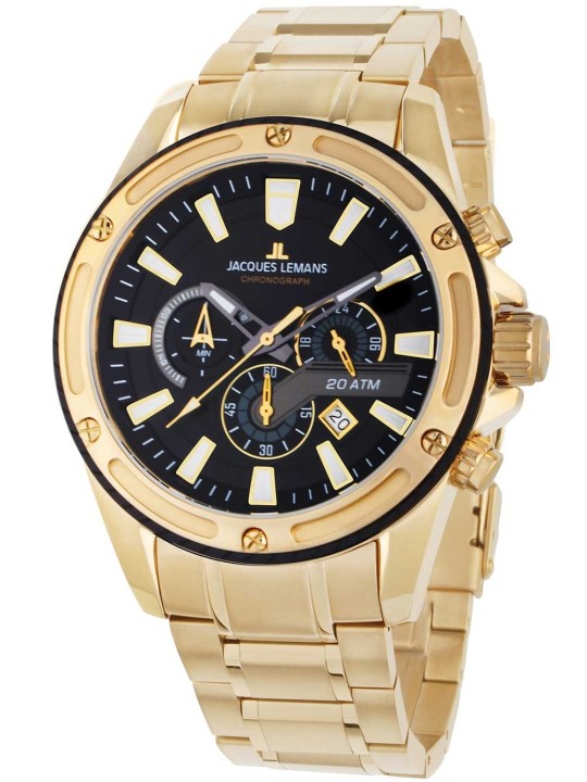 orologio uomo Jacques Lemans 1-2141J Liverpool Chronograph Mens Watch 48mm 20ATM