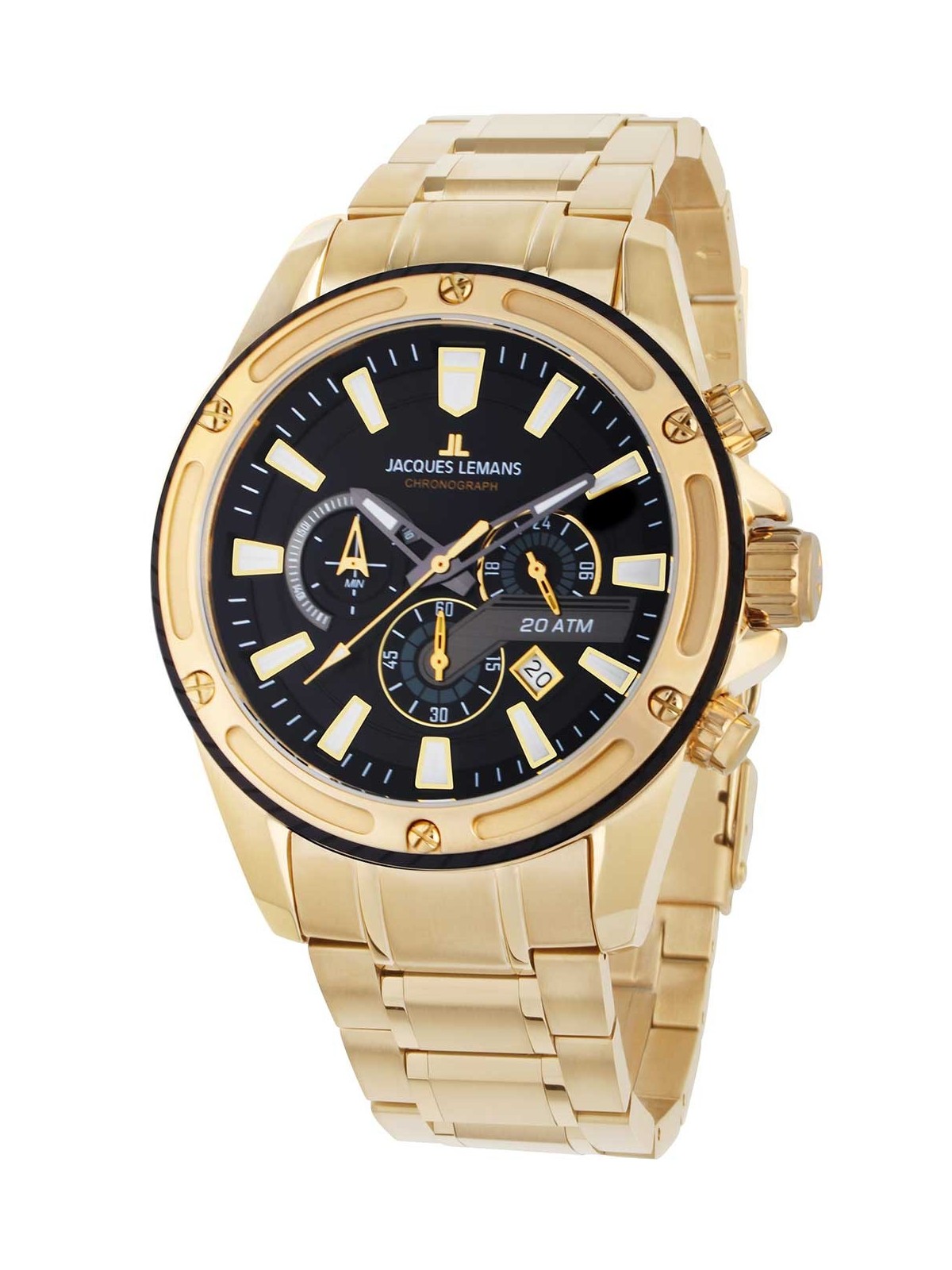 orologio uomo Jacques Lemans 1-2141J Liverpool Chronograph Mens Watch 48mm 20ATM