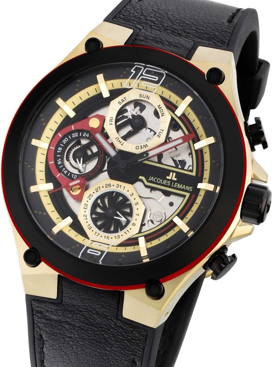 orologio uomo Jacques Lemans 1-2150C Manchester Multifunction Mens Watch 43mm 10ATM
