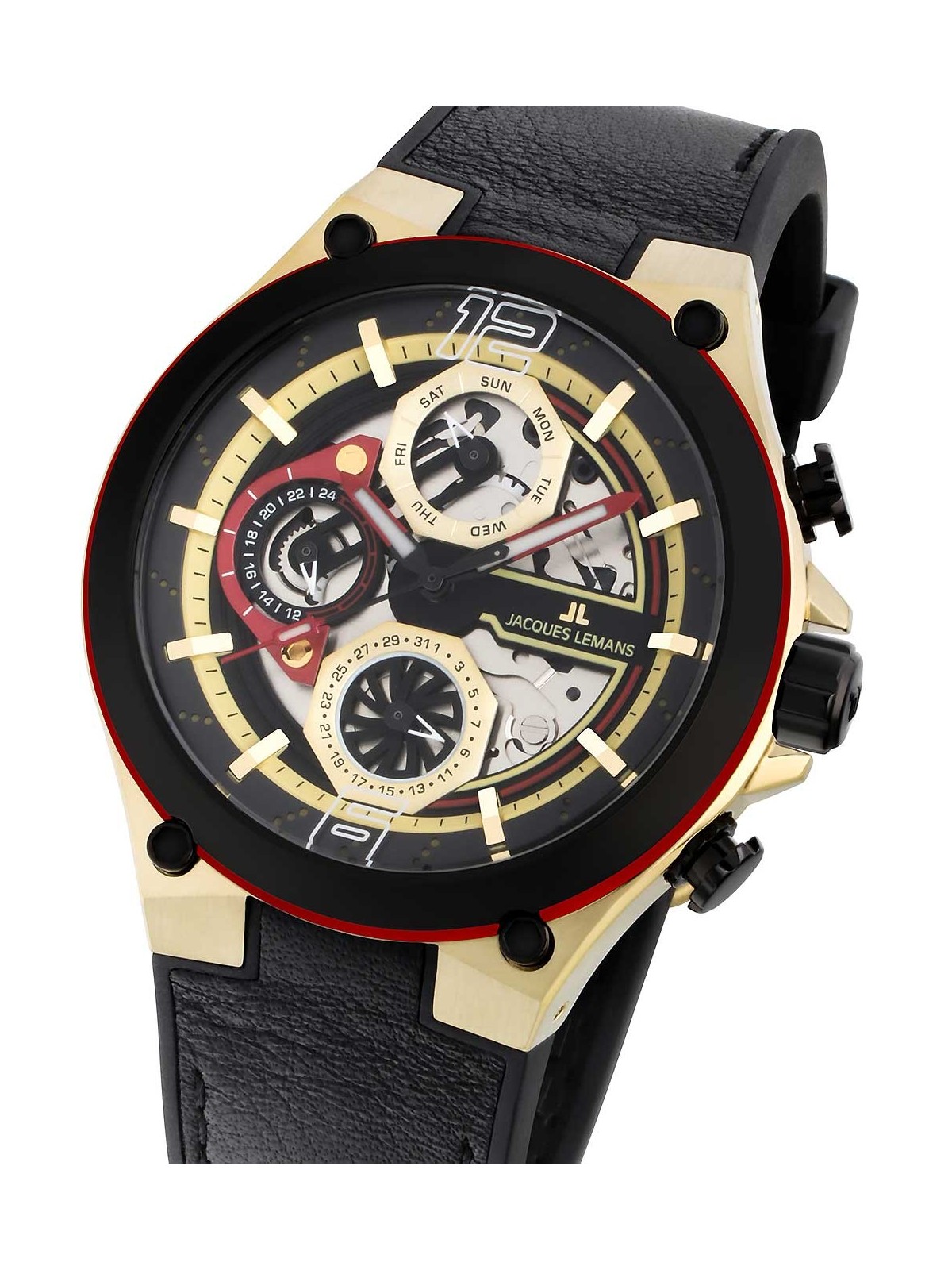 orologio uomo Jacques Lemans 1-2150C Manchester Multifunction Mens Watch 43mm 10ATM