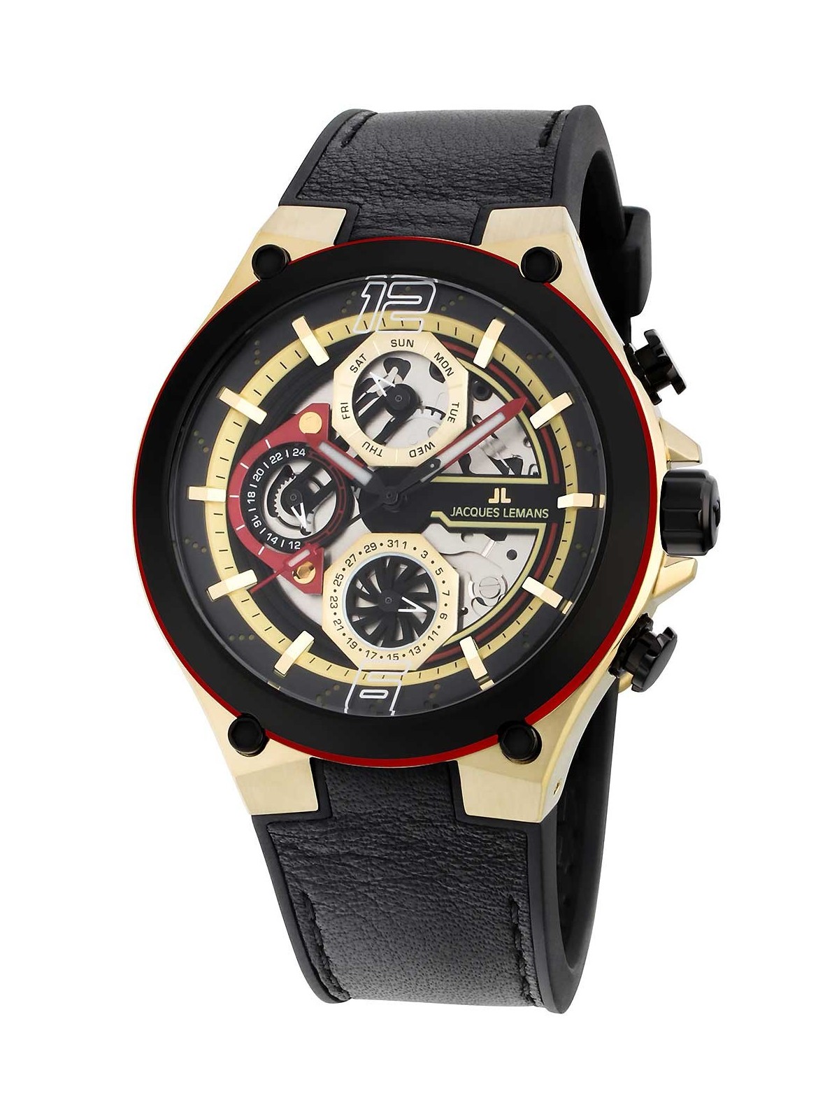 orologio uomo Jacques Lemans 1-2150C Manchester Multifunction Mens Watch 43mm 10ATM