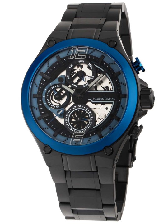orologio uomo Jacques Lemans 1-2150G Manchester Multifunction Mens Watch 43mm 10ATM