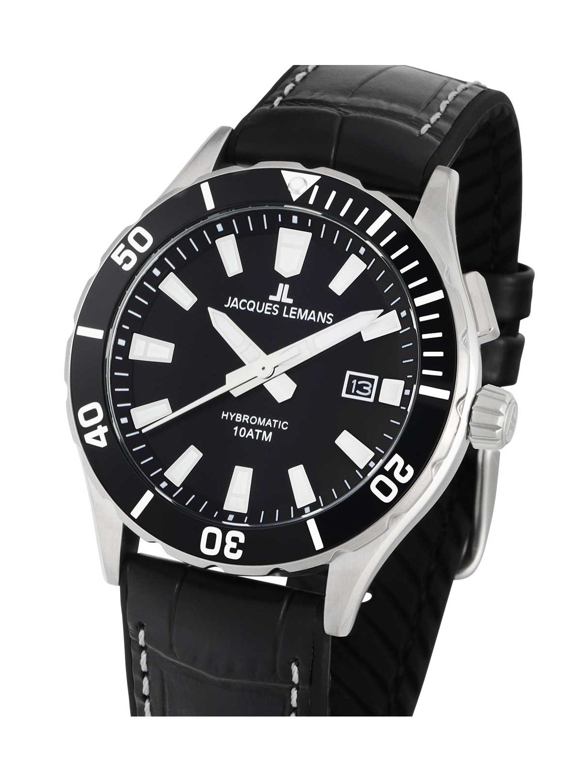 orologio uomo Jacques Lemans 1-2131A Hybromatic Mens Watch 43mm 10ATM