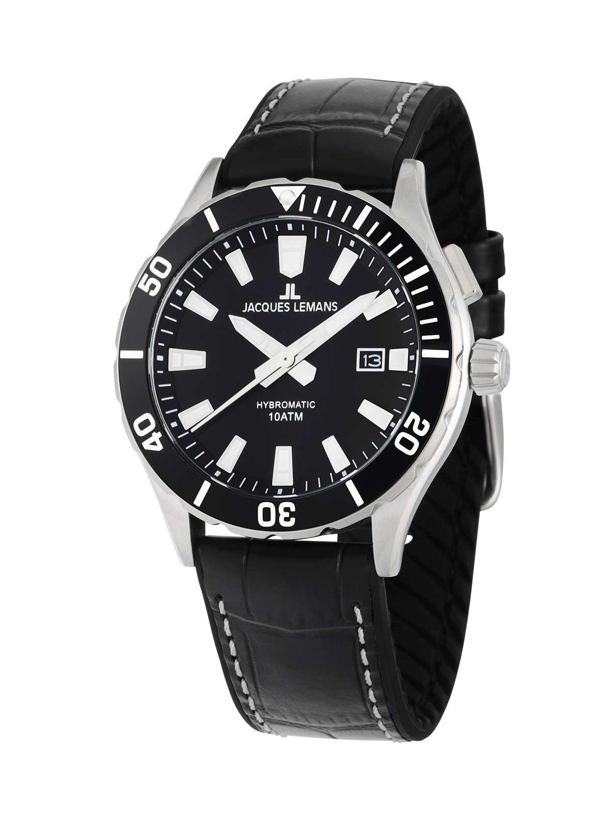 orologio uomo Jacques Lemans 1-2131A Hybromatic Mens Watch 43mm 10ATM