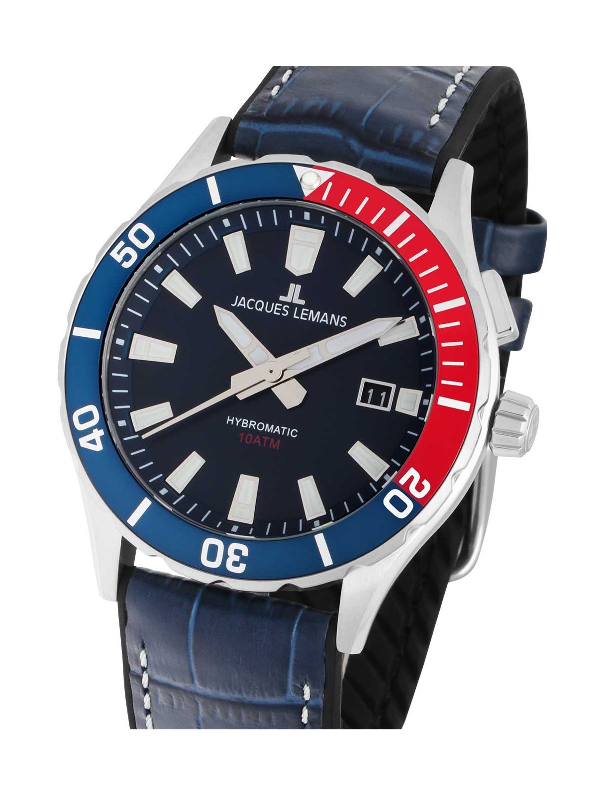 orologio uomo Jacques Lemans 1-2131B Hybromatic Mens Watch 43mm 10ATM