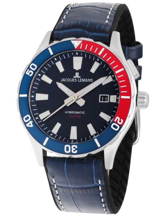 orologio uomo Jacques Lemans 1-2131B Hybromatic Mens Watch 43mm 10ATM