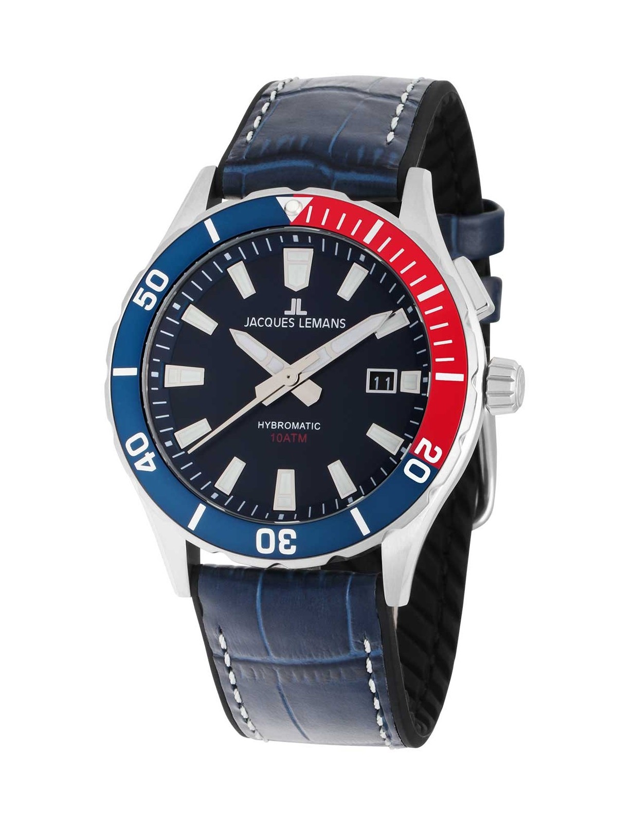 orologio uomo Jacques Lemans 1-2131B Hybromatic Mens Watch 43mm 10ATM