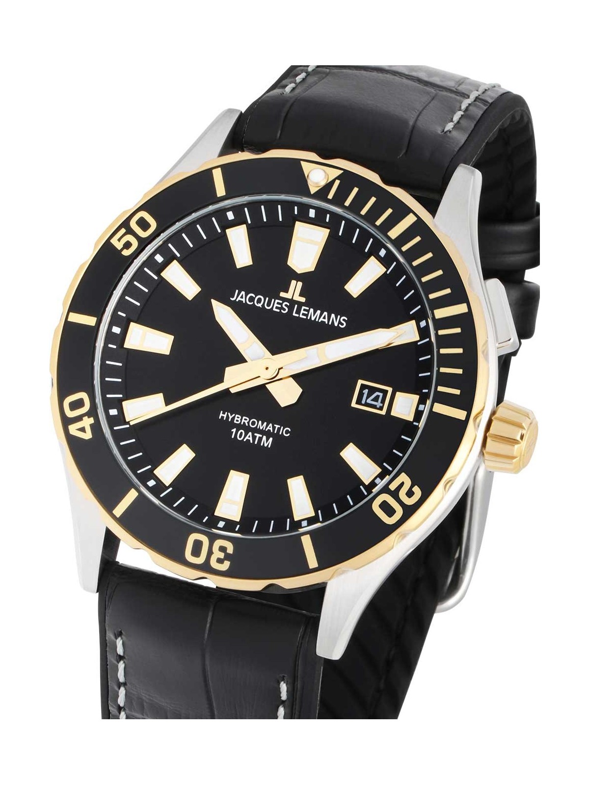 orologio uomo Jacques Lemans 1-2131C Hybromatic Mens Watch 43mm 10ATM