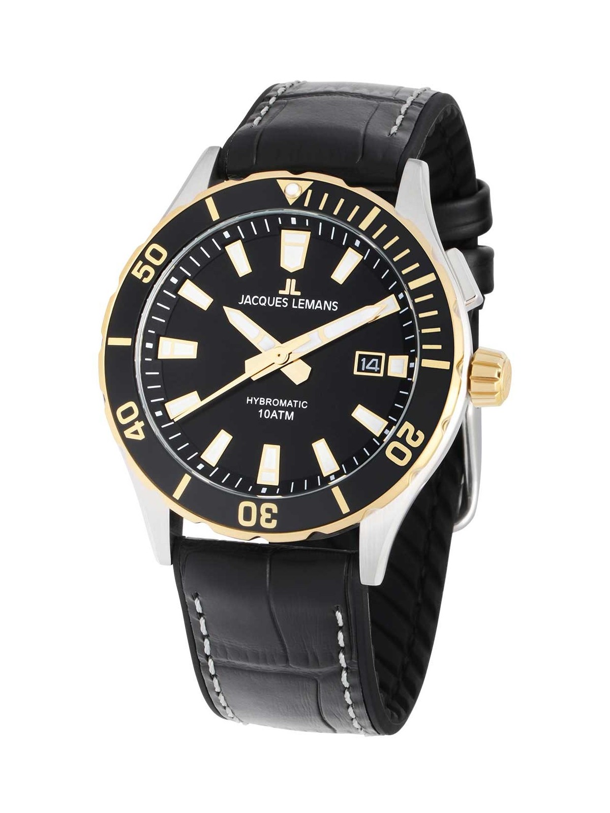 orologio uomo Jacques Lemans 1-2131C Hybromatic Mens Watch 43mm 10ATM