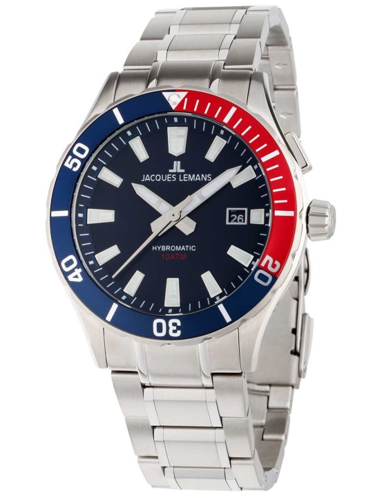orologio uomo Jacques Lemans 1-2131E Hybromatic Mens Watch 42mm 10ATM