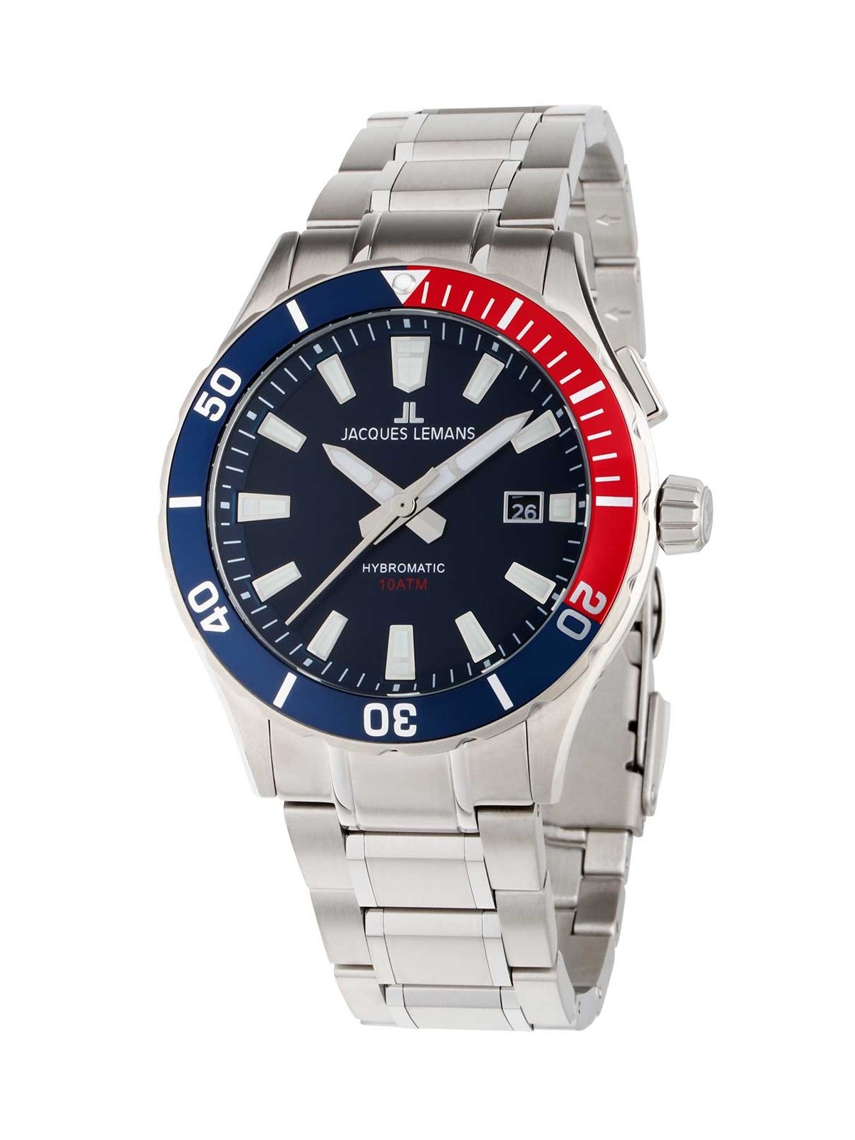orologio uomo Jacques Lemans 1-2131E Hybromatic Mens Watch 42mm 10ATM