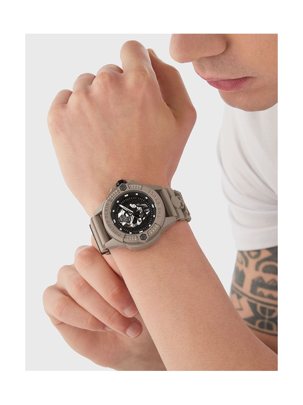 orologio uomo Philipp Plein PWUBA0323 The $kull Ecoceramic Mens Watch 44mm 5ATM