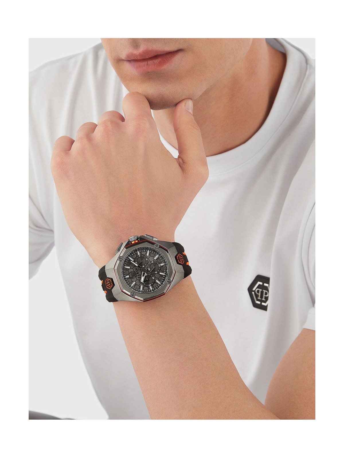 orologio uomo Philipp Plein PWTBA0523 Hyper $port Chronograph Mens Watch 45mm 5ATM